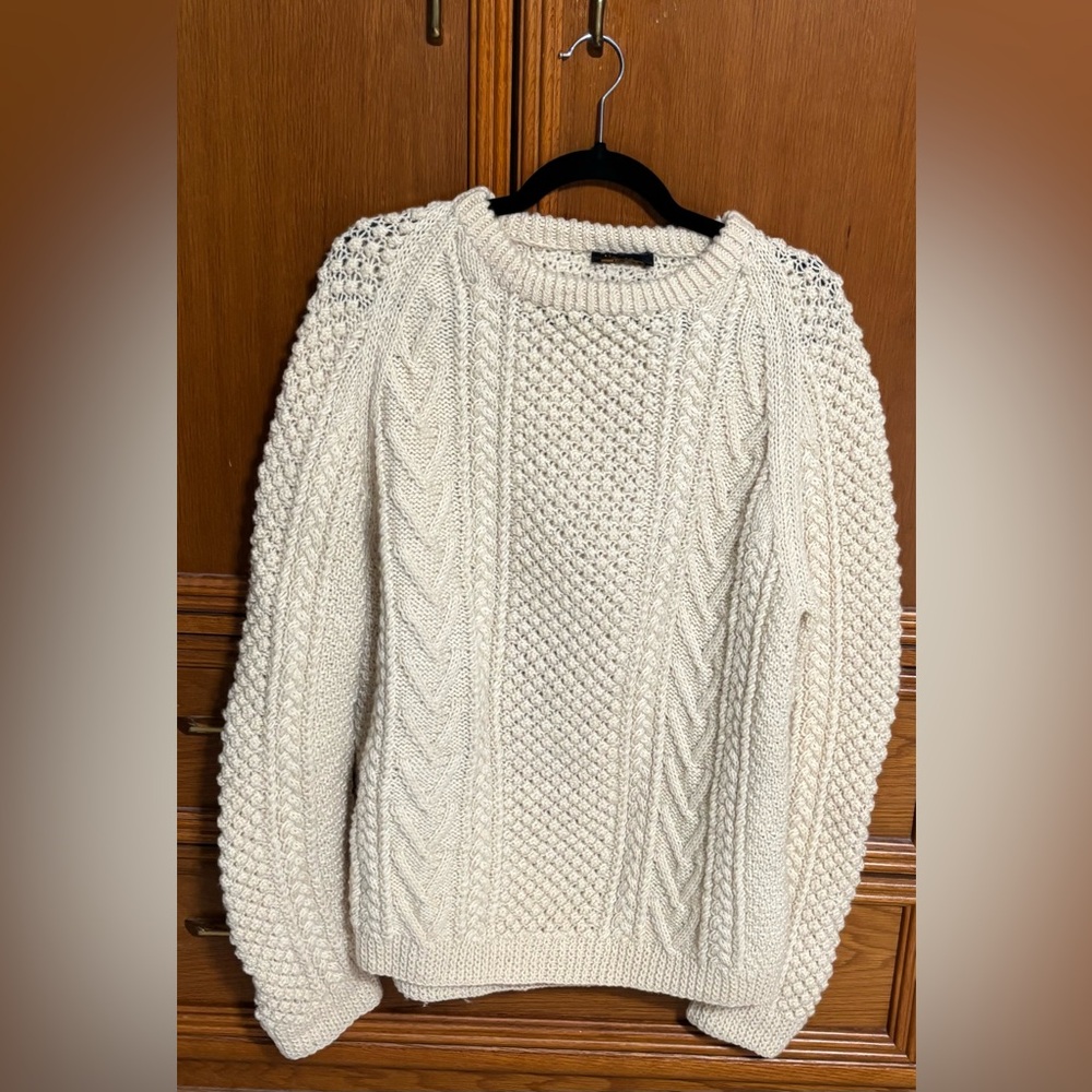 Fisherman Knit White Cable Knit Sweater new from England